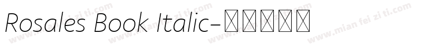 Rosales Book Italic字体转换